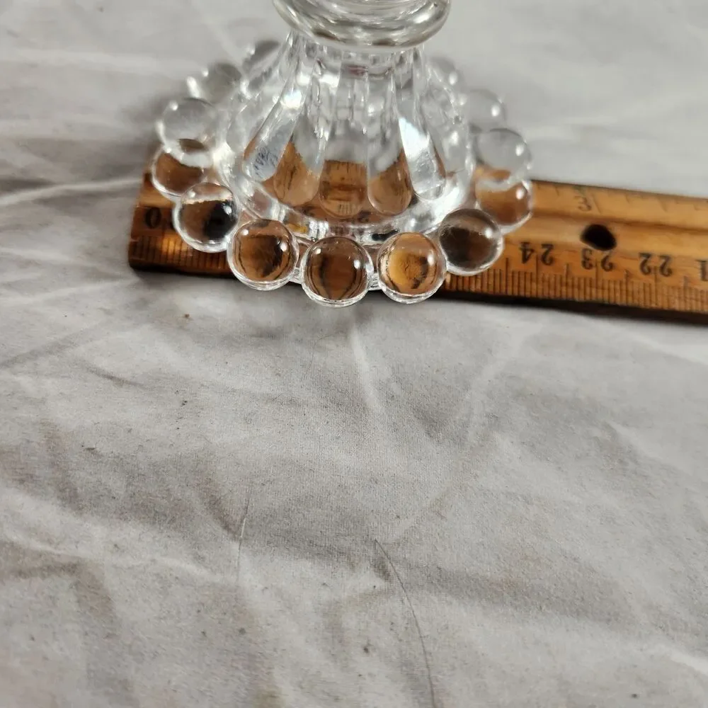 Set of 6 Anchor Hocking Etched Laurel Boopie Clear Champagne Sherbet Glasses